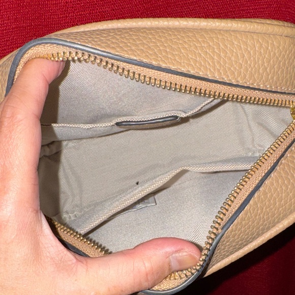 Beige Faux Leather Crossbody Bag GG Gently used - Picture 5 of 8